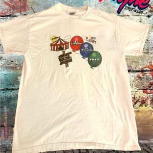 White Graphic 2012 French camping  T-Shirt